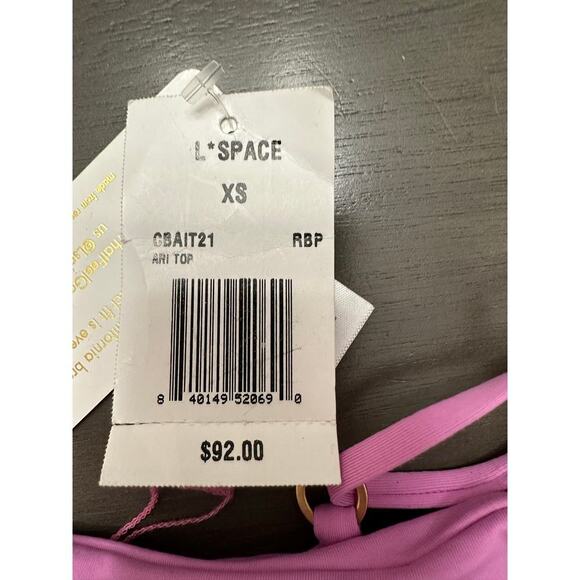 L*Space women’s NWT’s color block Ari bikini top. Size XS - Picture 4 of 5